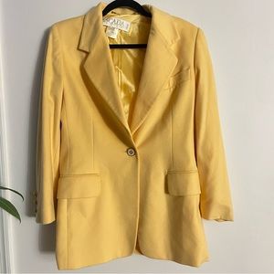 Escada Margaretha Ley 50% New Wool/50% Cashmere Yellow Women Blazer Size 8 (38)